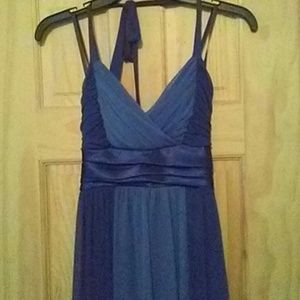 Blue mid length dress